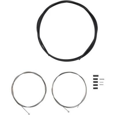 Shimano Road gear cable set, stainless steel inner wire, black