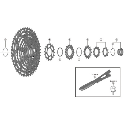 Shimano Spares CS-M8100 spacer B 1.95 mm