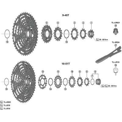 Shimano Spares CS-M9200 sprocket 14T F