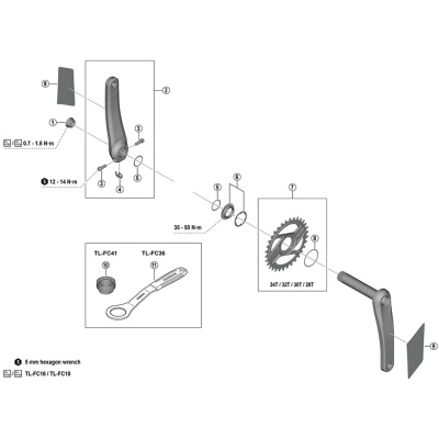 Shimano Spares FC-M9200/9220 protection sticker