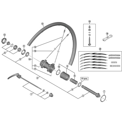 Shimano Spares FH-M770 Freehub body fixing bolt
