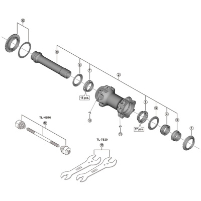 Shimano Spares HB-M9110 left hand ball retainer
