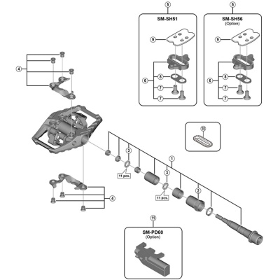 Shimano Spares PD-M9100 lock bolt