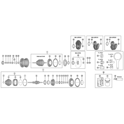 Shimano Spares SG-S7051-8 Internal assembly