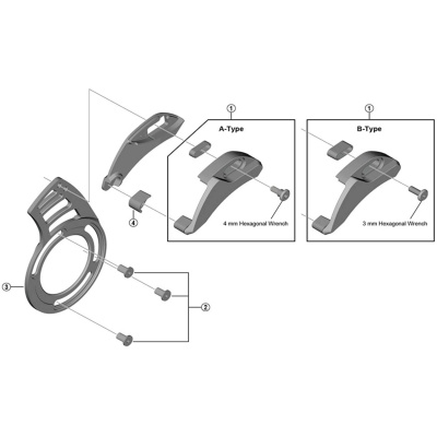 Shimano Spares SM-CDE80 back plate 36T black