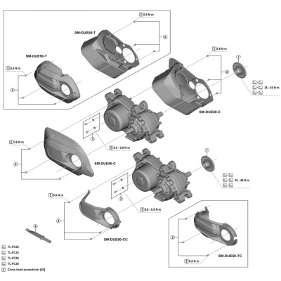 Shimano Spares SM-DUE80 cover fixing bolts