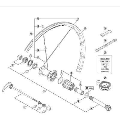 Shimano Spares WH-7850 spoke 302 mm black / 302mm