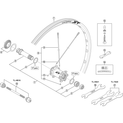 Shimano Spares WH-M785 spoke
