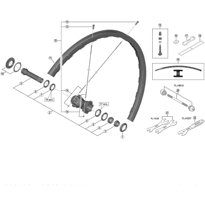 Shimano Spares WH-M9000-TL-275 spoke