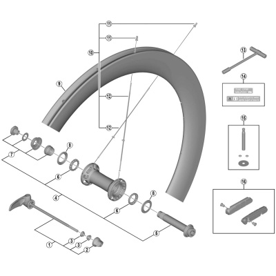 Shimano Spares WH-R9100-C60-TU-R right hand spoke