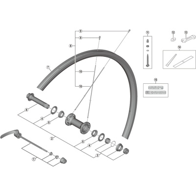 Shimano Spares WH-RS700-C30-TL tubeless tape with spatula