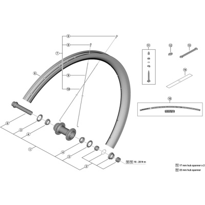 Shimano Spares WH-RS710-C32-TL-R right hand spoke, 281.5 mm