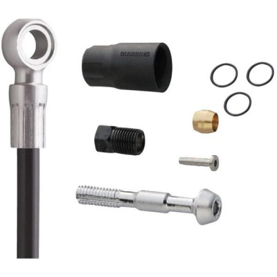 Shimano XTR SM-BH90 XTR/XT/SLX disc brake cuttable hose, straight banjo, front, black