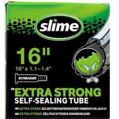 Slime Extra Strong Self-sealing Inner Tube 16 X 1.1-1.4 Inch Schrader Valve