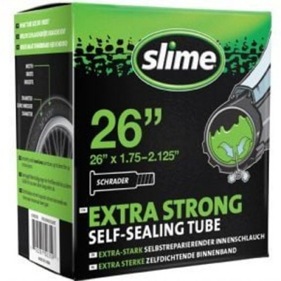 Slime Extra Strong Self-sealing Inner Tube 26 X 1.75-2.125 Schrader Valve