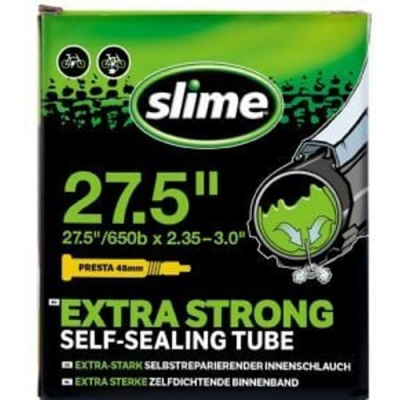 Slime Extra Strong Self-sealing Inner Tube 27.5 X 2.35-3.0 Inch Presta Valve