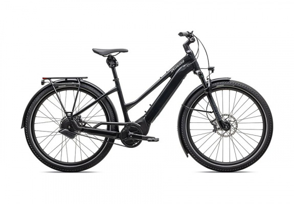 Specialized Turbo Vado 5.0 IGH Step-Through Electric Hybrid Bike - 2025 S / Gloss Castblack / Satin Silver Reflective