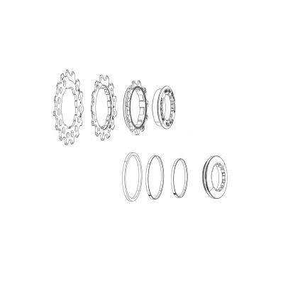 Sram Cassette Stealth Ring Set Xg1270 Force 10-11-12T (Include 2 Damperings Of Each Size) 2021