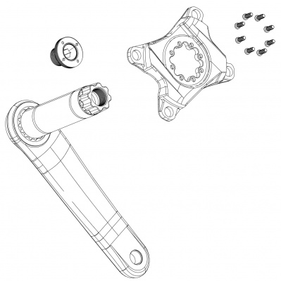 Sram Crank Arm Bolt Kit Self-Extracting M18/M30 Dub