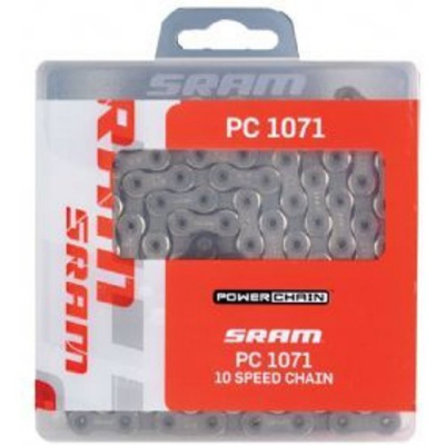 Sram Pc1071 Hollow Pin 10 Speed Bike Chain Silver/grey 114 Link With Powerlock Chpx17h
