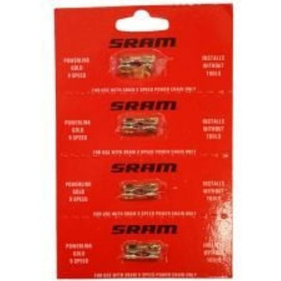 Sram Powerlock Gold 9 Speed Chain Link (4 Pack)