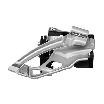 SunRace S66 Front Derailleur 31.8mm / Black/Chrome