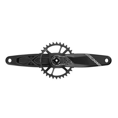 TRUVATIV Crank Descendant 6K Aluminum Eagle DUB 12s 175 w Direct Mount 32t X-SYNC 2 Chainring Black (DUB Cups/Bearings Not Included): BLACK