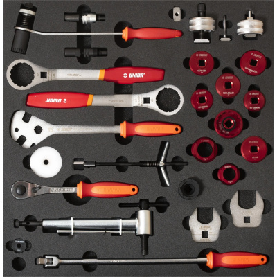 UNIOR Set Of Tools In Tray 2 For 2600A And 2600C - BB & Crank Tools 2024: BLACK
