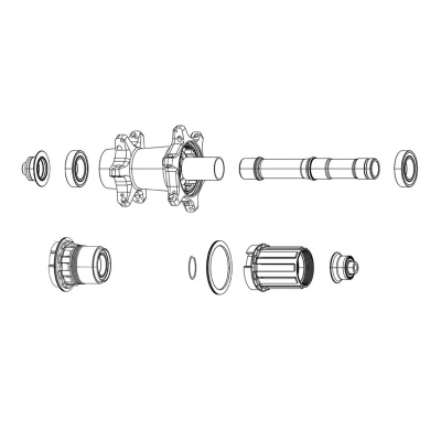 Zipp Axle - Rear - Super9 B1 (including wave spring)