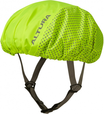 Altura Waterproof Helmet Cover Yellow HI VIZ YELLOW - Cycles UK