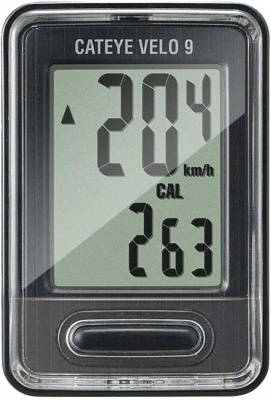 Cateye Velo 9 Wired Cycle Computer BLACK - Cycles UK