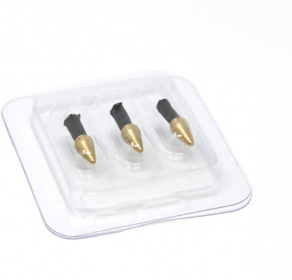 Dynaplug Dyanaplug Soft Nose Tip plugs for use with road air system only, 3 plugs Black / Gold - Cycles UK
