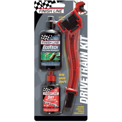 Finish Line Starter Kit Pack - Ecotech Degreaser / Dry Lube / Grunge Brush - Cycles UK