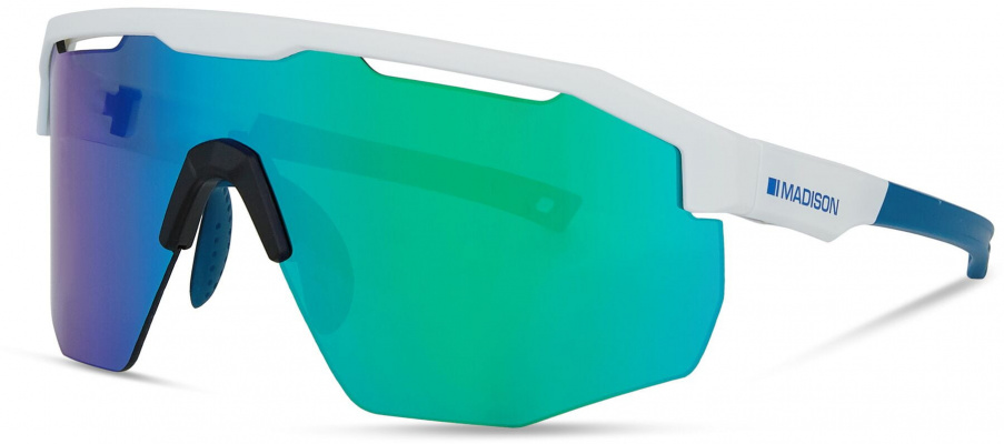 Madison Eyewear Cipher Sunglasses - white / green mirror