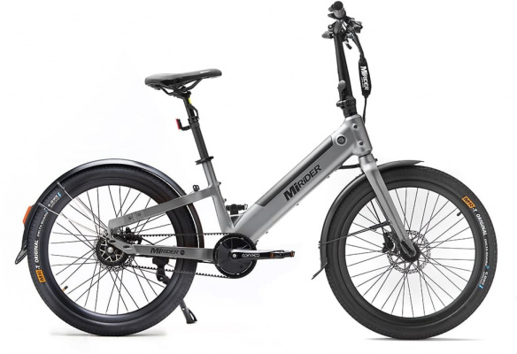 MiRiDER 24 Compact Step Through Electric Bike Onyx Grey - Cycles UK