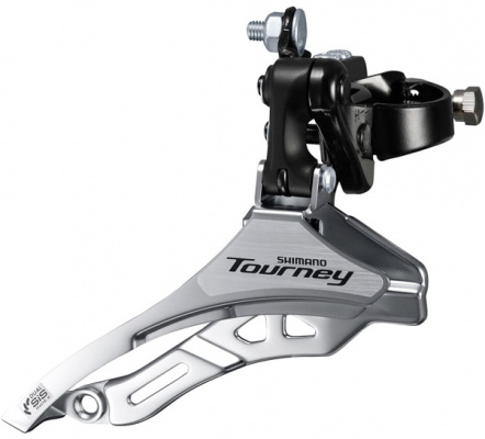Shimano FD-TY300 Tourney 6/7-speed triple front derailleur, down pull, 31.8mm, for 42T