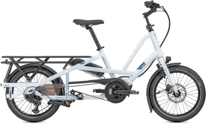 Tern Quick Haul Long D9 Electric Cargo Bike Satin Ice Grey - Cycles UK