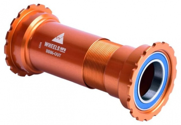 Wheels Manufacturing Wheels MFG BB86/92 Threaded ABEC-3 Bearings For 24mm Cranks - Orange