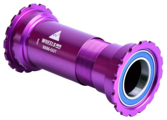 Wheels Manufacturing Wheels MFG BB86/92 Threaded ABEC-3 Bearings For 24mm Cranks - Purple