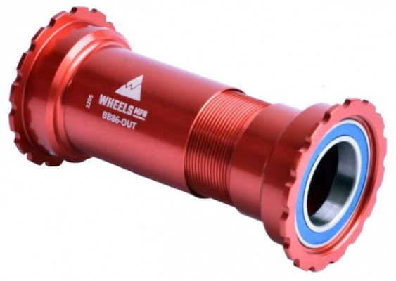 Wheels Manufacturing Wheels MFG BB86/92 Threaded ABEC-3 Bearings For 24mm Cranks - Red