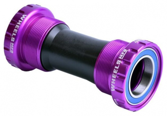 Wheels Manufacturing Wheels MFG BSA Threaded Frame ABEC-3 Bearings For 24mm Cranks - Purple