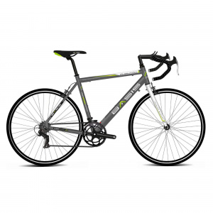 BASIS Basis Phantom Unisex Road Bike, 700c Wheel - Gloss Grey/Lime/White