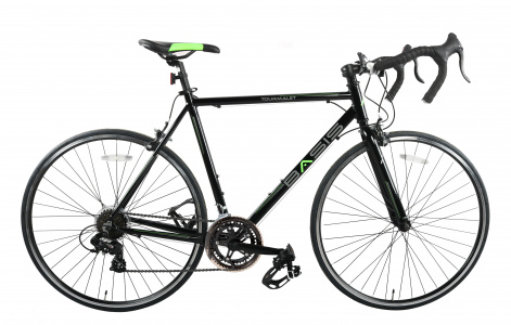 BASIS Basis Tourmalet 14 Adults Road Bike, 700c Wheel - Black/Lime