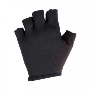 BTWIN 100 Kids' Fingerless Cycling Gloves - Black