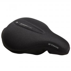DECATHLON 500 Saddle Cover MemoryFoam - Size XL - Black