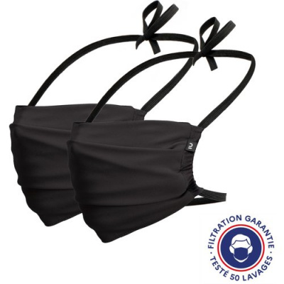 BTWIN Adult Washable Covid-19 Barrier Mask Twin-pack