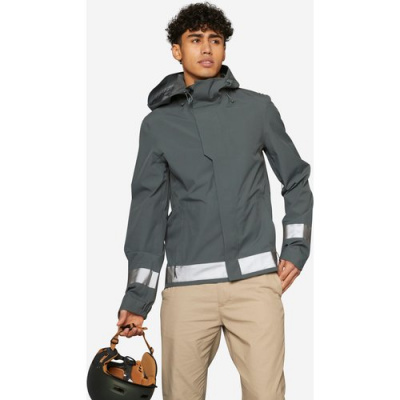 BTWIN Men's City Cycling Night Visibility Rain Jacket 540