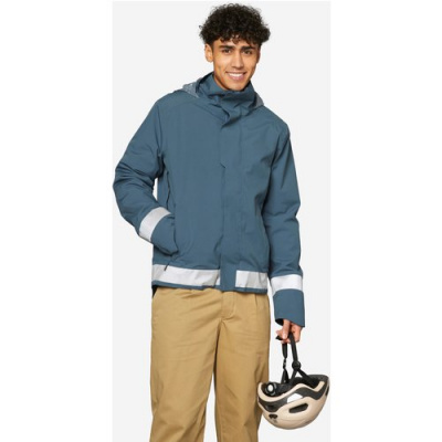 BTWIN Men's City Cycling Night Visibility Warm Rain Jacket 540