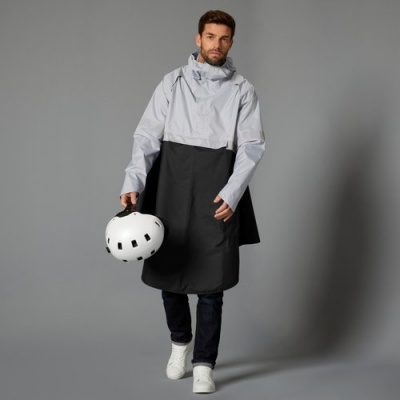 BTWIN Night Visibility City Bike Rain Poncho 540