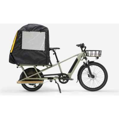 BTWIN Reflective Bike Rain Protector Longtail Cargo E-three 500
